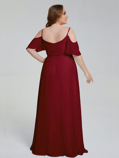 Eloise Off the Shoulder Plus Size Long Bridesmaid Dresses
