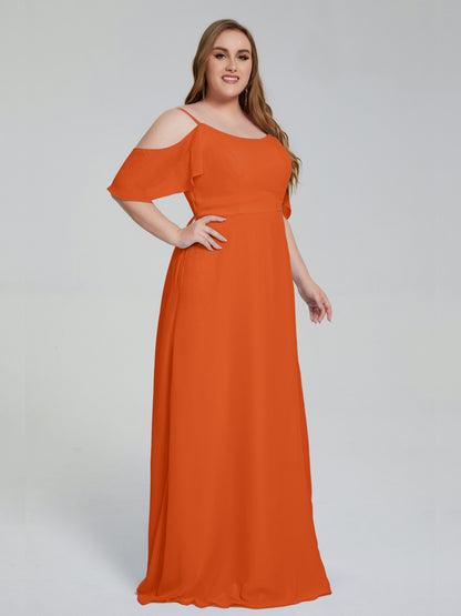Eloise Off the Shoulder Plus Size Long Bridesmaid Dresses