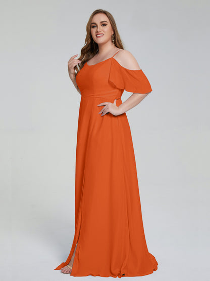 Eloise Off the Shoulder Plus Size Long Bridesmaid Dresses