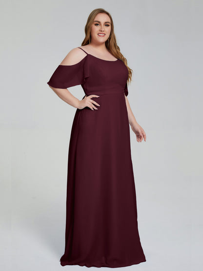 Eloise Off the Shoulder Plus Size Long Bridesmaid Dresses
