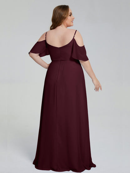 Eloise Off the Shoulder Plus Size Long Bridesmaid Dresses