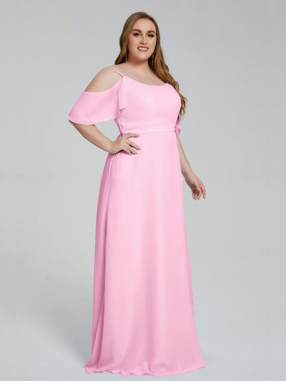 Eloise Off the Shoulder Plus Size Long Bridesmaid Dresses