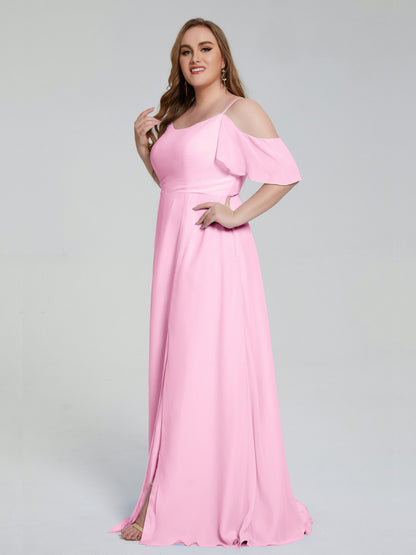 Eloise Off the Shoulder Plus Size Long Bridesmaid Dresses