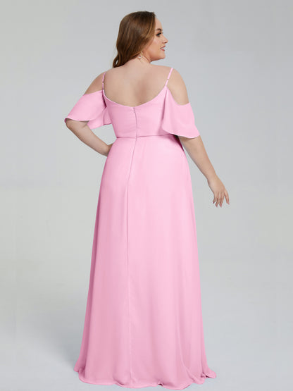 Eloise Off the Shoulder Plus Size Long Bridesmaid Dresses