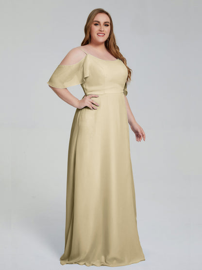 Eloise Off the Shoulder Plus Size Long Bridesmaid Dresses