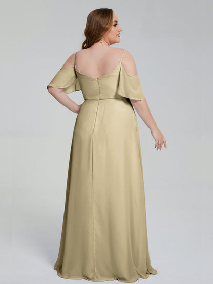 Eloise Off the Shoulder Plus Size Long Bridesmaid Dresses