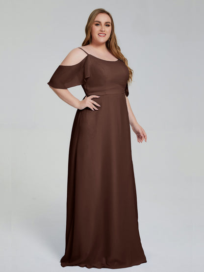 Eloise Off the Shoulder Plus Size Long Bridesmaid Dresses