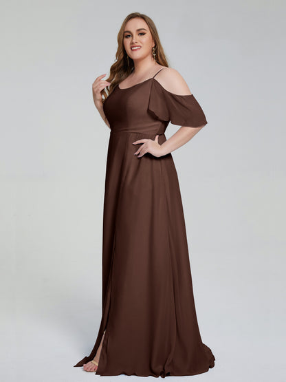 Eloise Off the Shoulder Plus Size Long Bridesmaid Dresses