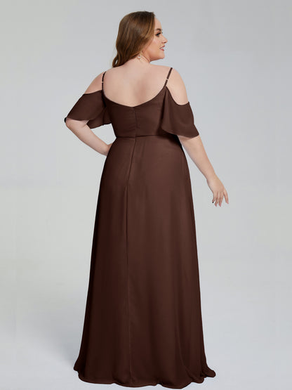 Eloise Off the Shoulder Plus Size Long Bridesmaid Dresses