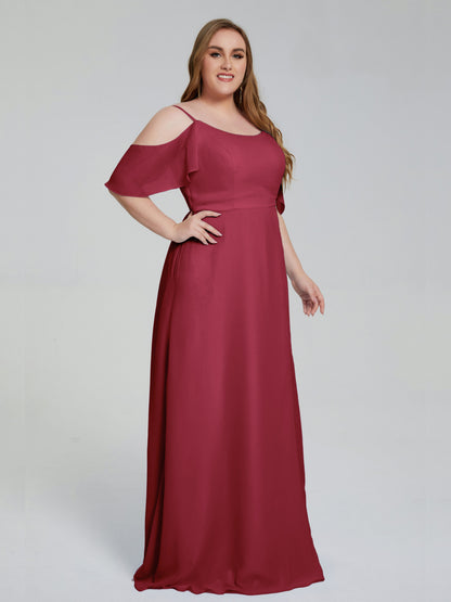 Eloise Off the Shoulder Plus Size Long Bridesmaid Dresses