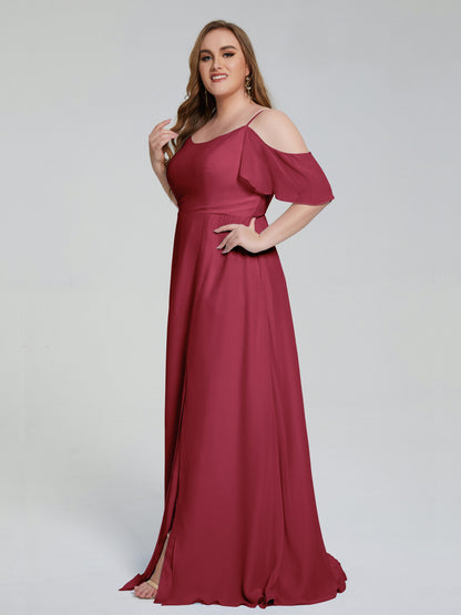 Eloise Off the Shoulder Plus Size Long Bridesmaid Dresses