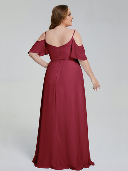 Eloise Off the Shoulder Plus Size Long Bridesmaid Dresses