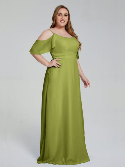 Eloise Off the Shoulder Plus Size Long Bridesmaid Dresses