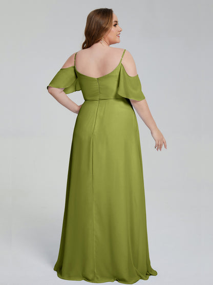 Eloise Off the Shoulder Plus Size Long Bridesmaid Dresses