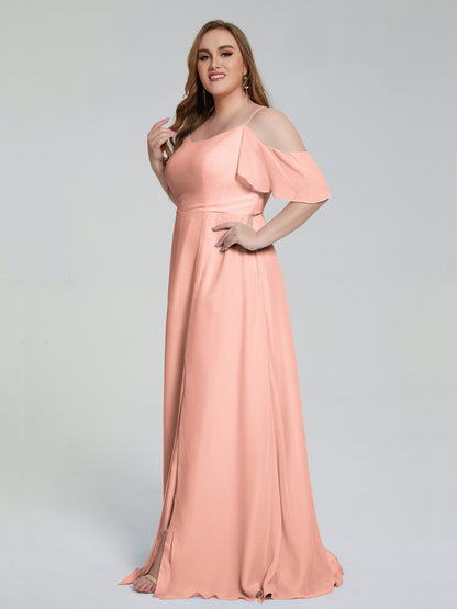 Eloise Off the Shoulder Plus Size Long Bridesmaid Dresses