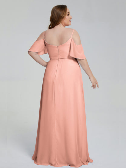 Eloise Off the Shoulder Plus Size Long Bridesmaid Dresses
