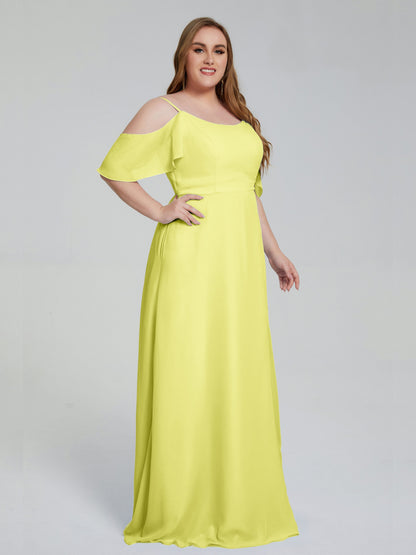 Eloise Off the Shoulder Plus Size Long Bridesmaid Dresses
