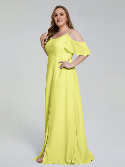 Eloise Off the Shoulder Plus Size Long Bridesmaid Dresses