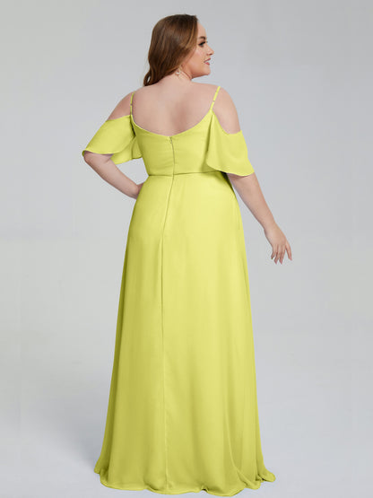 Eloise Off the Shoulder Plus Size Long Bridesmaid Dresses