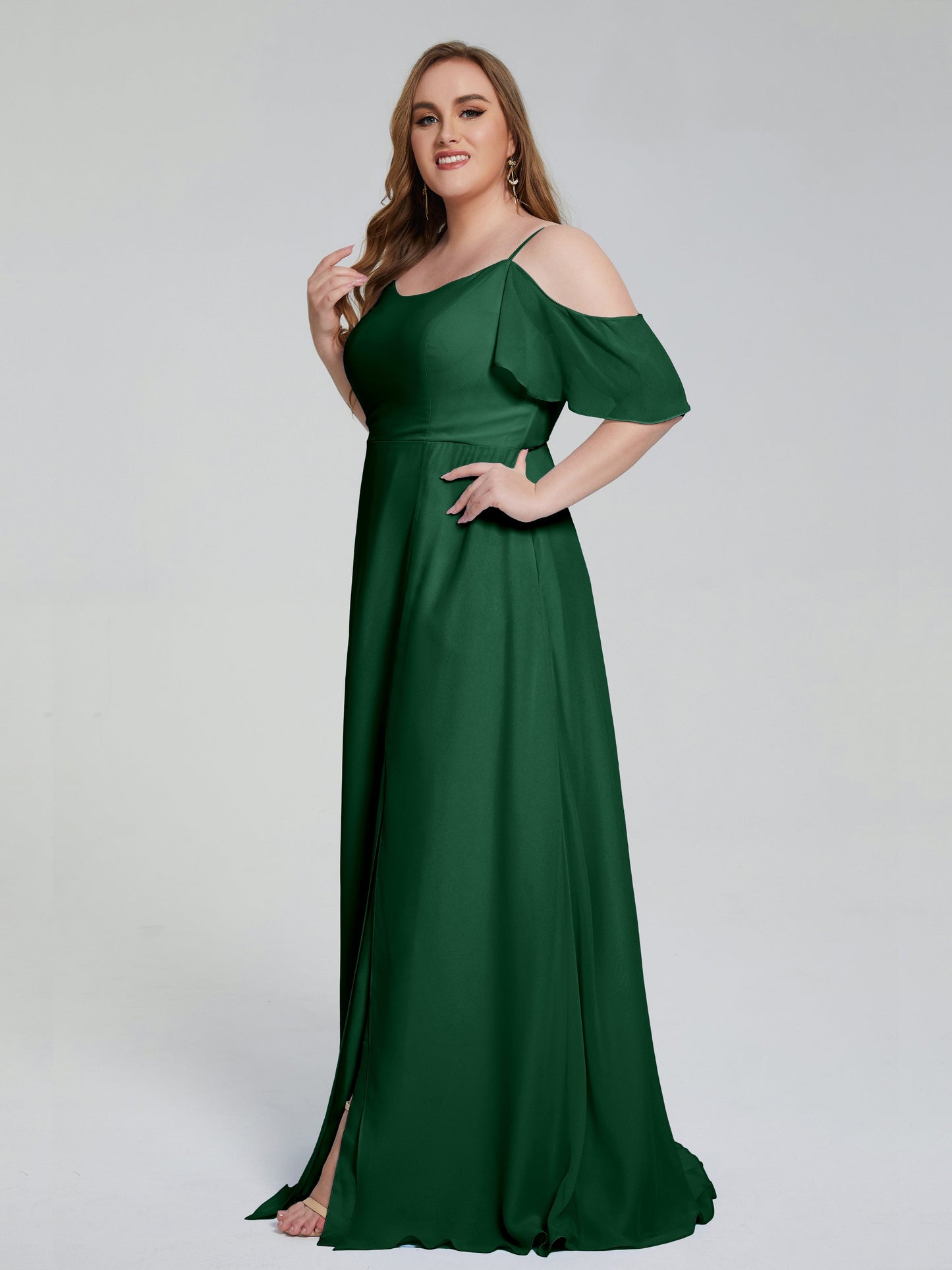 Eloise Off the Shoulder Plus Size Long Bridesmaid Dresses