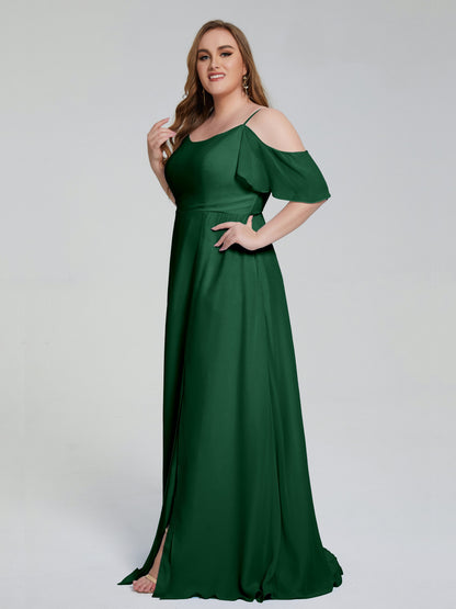 Eloise Off the Shoulder Plus Size Long Bridesmaid Dresses