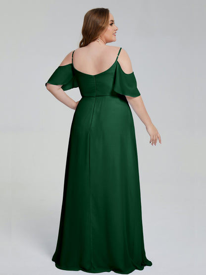 Eloise Off the Shoulder Plus Size Long Bridesmaid Dresses