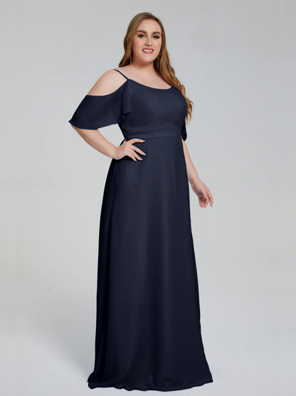 Eloise Off the Shoulder Plus Size Long Bridesmaid Dresses