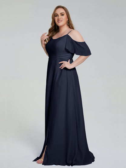 Eloise Off the Shoulder Plus Size Long Bridesmaid Dresses