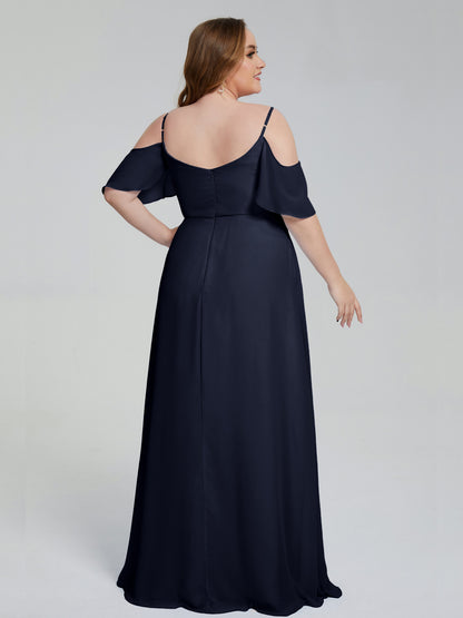 Eloise Off the Shoulder Plus Size Long Bridesmaid Dresses