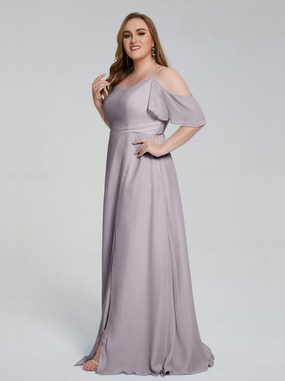 Eloise Off the Shoulder Plus Size Long Bridesmaid Dresses