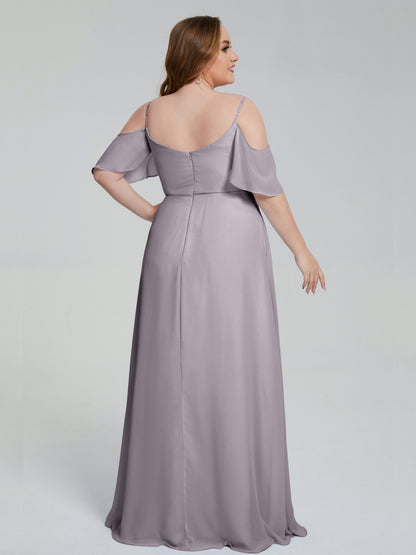 Eloise Off the Shoulder Plus Size Long Bridesmaid Dresses