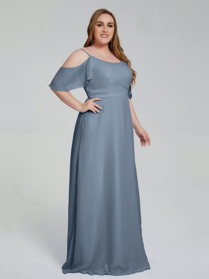 Eloise Off the Shoulder Plus Size Long Bridesmaid Dresses