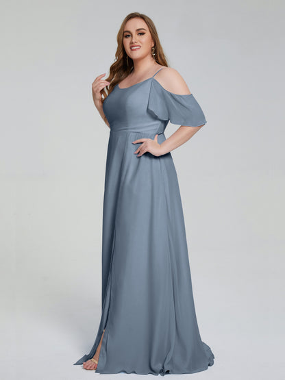 Eloise Off the Shoulder Plus Size Long Bridesmaid Dresses
