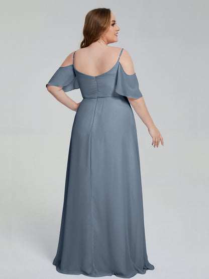 Eloise Off the Shoulder Plus Size Long Bridesmaid Dresses
