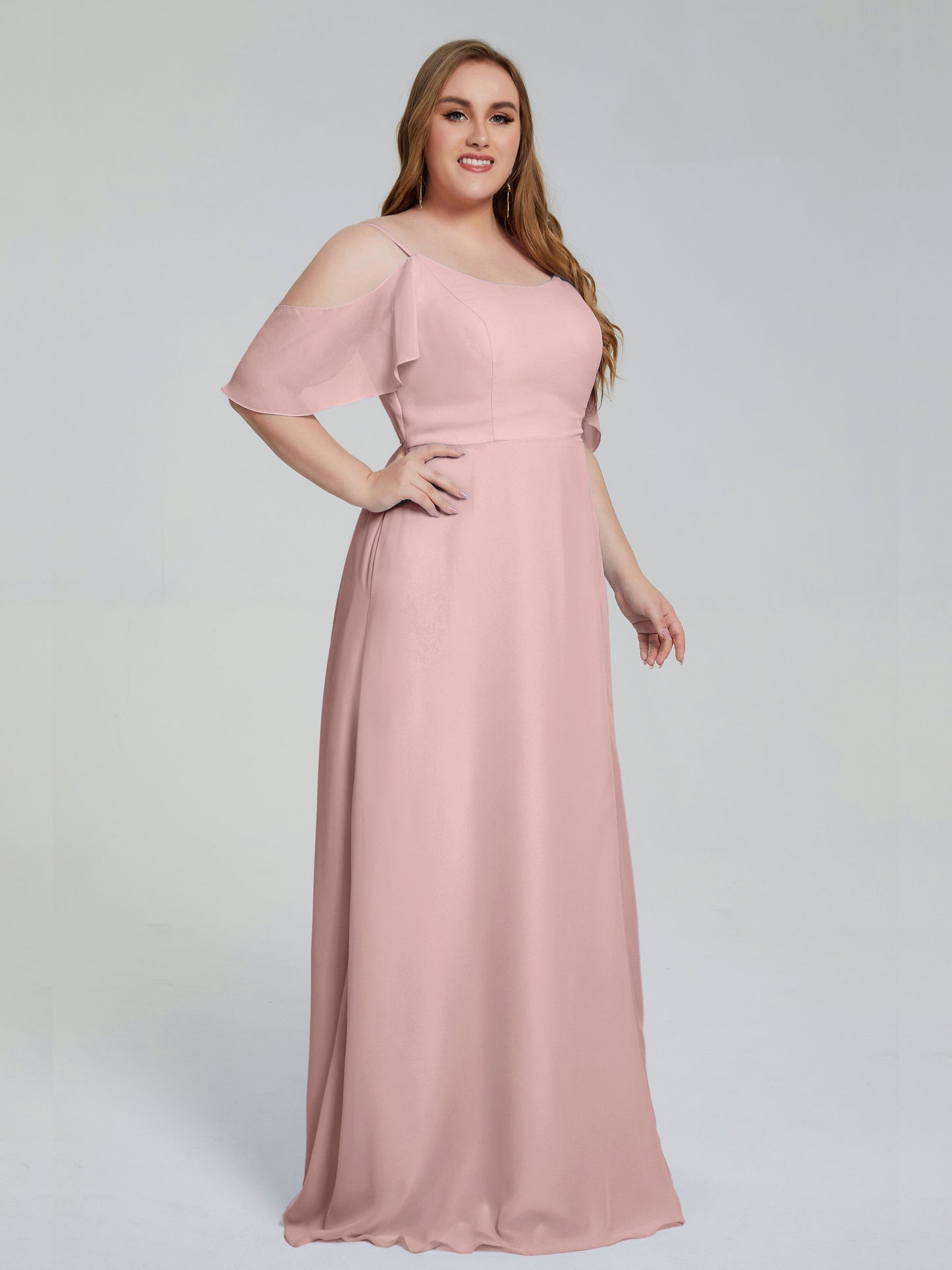 Eloise Off the Shoulder Plus Size Long Bridesmaid Dresses