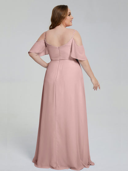 Eloise Off the Shoulder Plus Size Long Bridesmaid Dresses