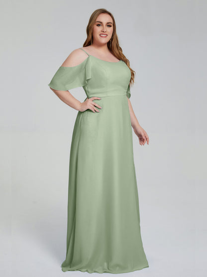 Eloise Off the Shoulder Plus Size Long Bridesmaid Dresses