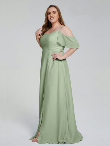 Eloise Off the Shoulder Plus Size Long Bridesmaid Dresses