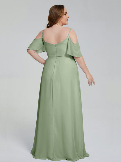 Eloise Off the Shoulder Plus Size Long Bridesmaid Dresses