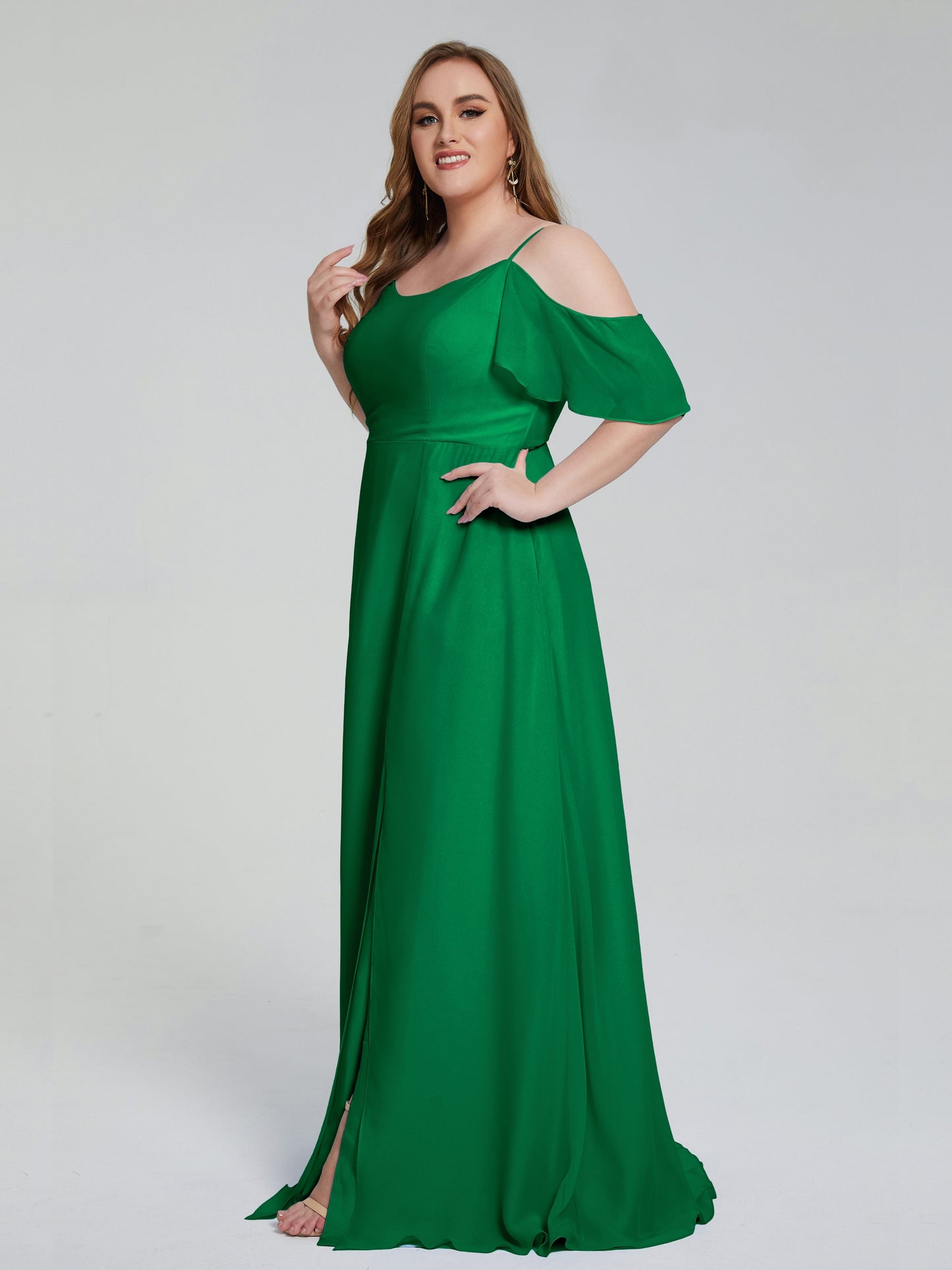 Eloise Off the Shoulder Plus Size Long Bridesmaid Dresses