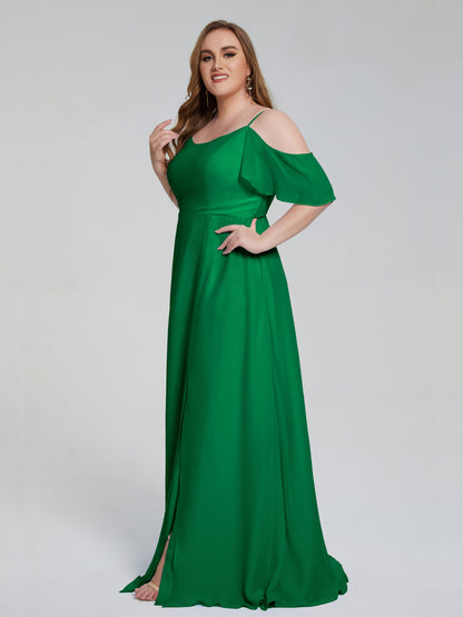 Eloise Off the Shoulder Plus Size Long Bridesmaid Dresses