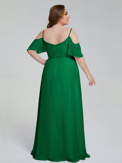 Eloise Off the Shoulder Plus Size Long Bridesmaid Dresses