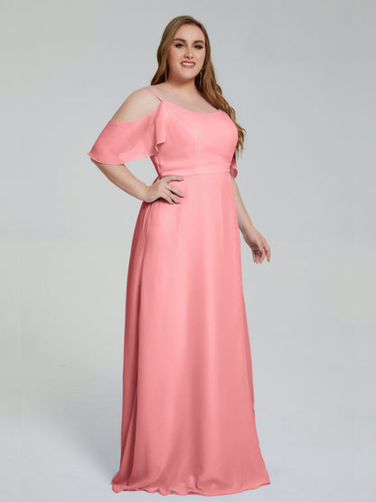 Eloise Off the Shoulder Plus Size Long Bridesmaid Dresses