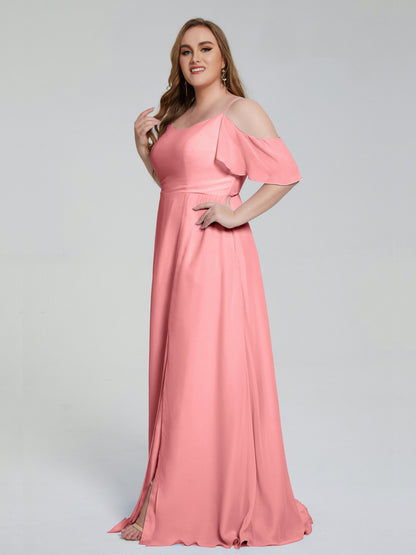 Eloise Off the Shoulder Plus Size Long Bridesmaid Dresses