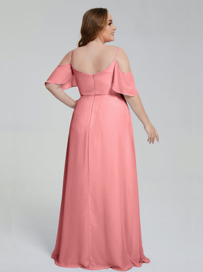 Eloise Off the Shoulder Plus Size Long Bridesmaid Dresses