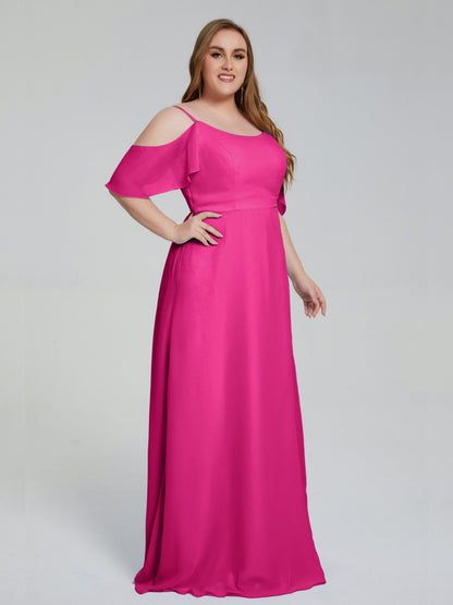 Eloise Off the Shoulder Plus Size Long Bridesmaid Dresses