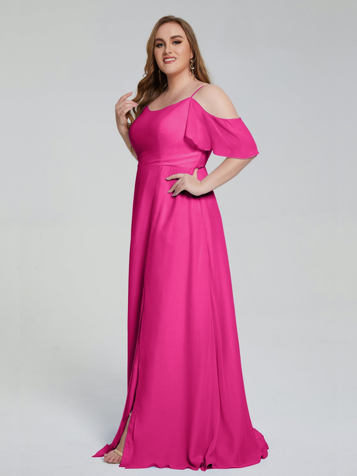 Eloise Off the Shoulder Plus Size Long Bridesmaid Dresses