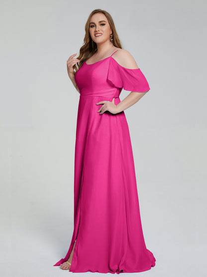 Eloise Off the Shoulder Plus Size Long Bridesmaid Dresses
