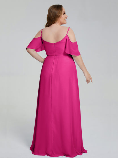 Eloise Off the Shoulder Plus Size Long Bridesmaid Dresses