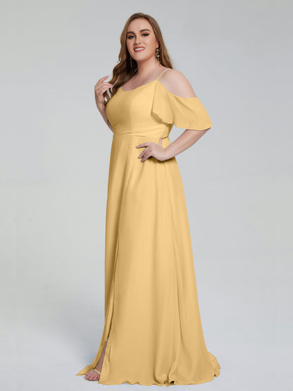 Eloise Off the Shoulder Plus Size Long Bridesmaid Dresses